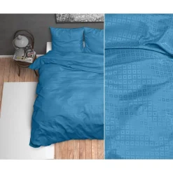 Dekbedovertrekken*Beddenbriljant Axel Turquoise