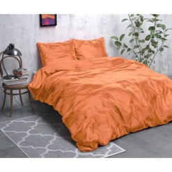 Dekbedovertrekken*Beddenbriljant Beauty Skin Care Pastel Orange glanssatijn