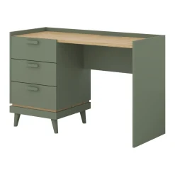 Bureaus*Beddenbriljant Bureau Skagen - Groen - 3 Lades