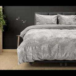 Dekbedovertrekken*Beddenbriljant Crushed Velvet Metallic Silver