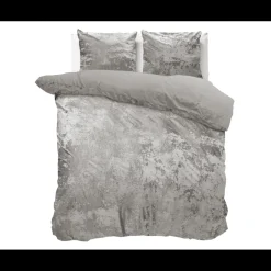 Dekbedovertrekken*Beddenbriljant Crushed Velvet Metallic Silver