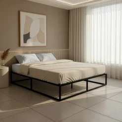Bedframe*Beddenbriljant 2dekans Bedframe Metaal 160 x 200 Zwart - Niet in originele verpakking