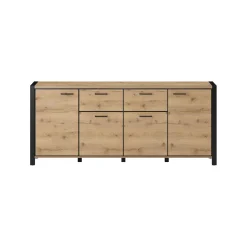 Dressoirs*Beddenbriljant Dressoir Akven - 4-deurs incl. 2 lades - Wotan Eiken