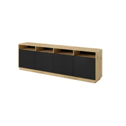 Dressoirs*Beddenbriljant Dressoir Asmund - 4-deurs - Wotan Eiken