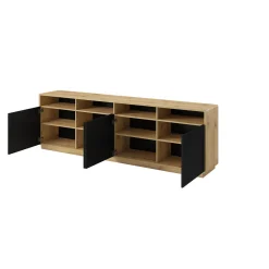 Dressoirs*Beddenbriljant Dressoir Asmund - 4-deurs - Wotan Eiken