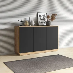 Dressoirs*Beddenbriljant Dressoir Asmund - 3-deurs - Wotan Eiken