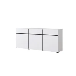 Dressoirs*Beddenbriljant Dressoir Crotone - 3-deurs incl. 3 lades - Wit