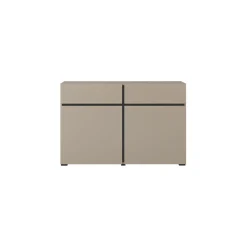Dressoirs*Beddenbriljant Dressoir Crotone - 2-deurs incl. 2 lades - Taupe