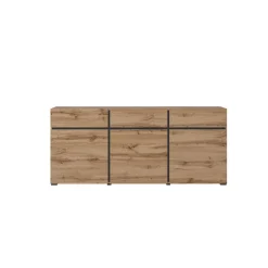 Dressoirs*Beddenbriljant Dressoir Crotone - 3-deurs incl. 3 lades - Wotan Eiken
