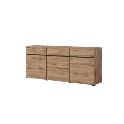 Dressoirs*Beddenbriljant Dressoir Crotone - 3-deurs incl. 3 lades - Wotan Eiken