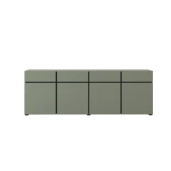 Dressoirs*Beddenbriljant Dressoir Crotone - 4-deurs incl. 4 lades - Groen
