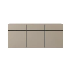 Dressoirs*Beddenbriljant Dressoir Crotone - 3-deurs incl. 3 lades - Taupe