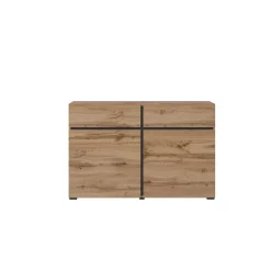 Dressoirs*Beddenbriljant Dressoir Crotone - 2-deurs incl. 2 lades - Wotan Eiken