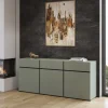 Dressoirs*Beddenbriljant Dressoir Crotone - 3-deurs incl. 3 lades - Groen
