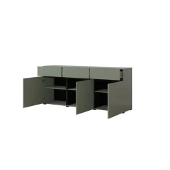 Dressoirs*Beddenbriljant Dressoir Crotone - 3-deurs incl. 3 lades - Groen