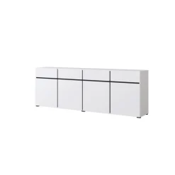 Dressoirs*Beddenbriljant Dressoir Crotone - 4-deurs incl. 4 lades - Wit