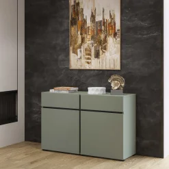 Dressoirs*Beddenbriljant Dressoir Crotone - 2-deurs incl. 2 lades - Groen