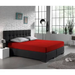 Matras Hoeslakens*Beddenbriljant Dubbel Jersey Matras Hoeslaken Rood 220 gr