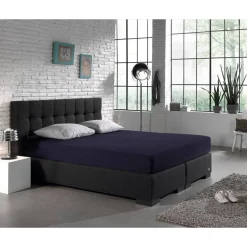 Matras Hoeslakens*Beddenbriljant Dubbel Jersey Matras Hoeslaken Navy 220 gr