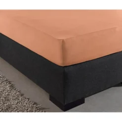 Matras Hoeslakens*Beddenbriljant Dubbel Jersey Matras Hoeslaken Pastel Orange 220 gr