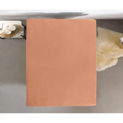 Matras Hoeslakens*Beddenbriljant Dubbel Jersey Matras Hoeslaken Pastel Orange 220 gr