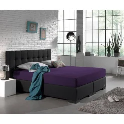 Matras Hoeslakens*Beddenbriljant Dubbel Jersey Matras Hoeslaken Paars 220 gr