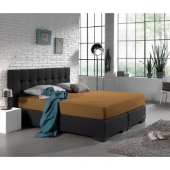 Matras Hoeslakens*Beddenbriljant Dubbel Jersey Matras Hoeslaken Taupe 220 gr
