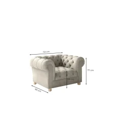 Fauteuils*Beddenbriljant Fauteuil Chicago - Ruime keuze in stof en kleur