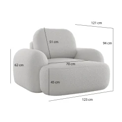 Fauteuils*Beddenbriljant Fauteuil Morris Teddy stof