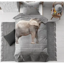 Dekbedovertrekken*Beddenbriljant Goodnight Elephant Grey