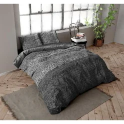 Dekbedovertrekken*Beddenbriljant Gradient Knits Antraciet - flanel