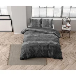 Dekbedovertrekken*Beddenbriljant Gradient Knits Antraciet - flanel