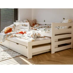 Hoogslaper|Kinderbed*Beddenbriljant Halfhoogslaper met Lade Simon - Wit - Direct Leverbaar!