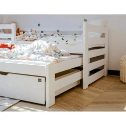 Hoogslaper|Kinderbed*Beddenbriljant Halfhoogslaper met Lade Simon - Wit - Direct Leverbaar!