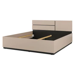 Houten Bed*Beddenbriljant Houten Bed Crotone - Taupe - Bedframe