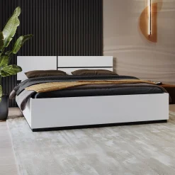 Houten Bed*Beddenbriljant Houten Bed Crotone - Wit - Bedframe