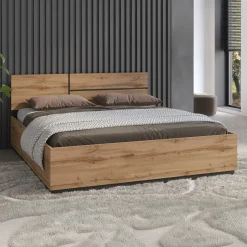 Houten Bed*Beddenbriljant Houten Bed Crotone - Wotan Eiken - Bedframe