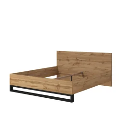 Houten Bed*Beddenbriljant Houten Bed Halmstad - Wotan Eiken - Bedframe