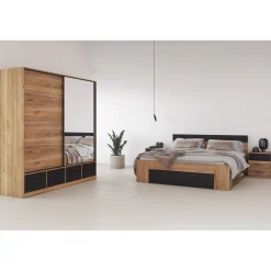 Houten Bed*Beddenbriljant Houten Bed met Lade Bern - Naturel - Bedframe