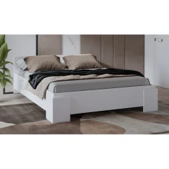 Houten Bed*Beddenbriljant Houten Bed Nîmes - Wit - Bedframe