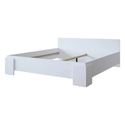 Houten Bed*Beddenbriljant Houten Bed Nîmes - Wit - Bedframe