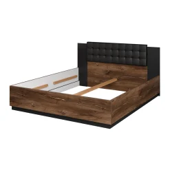 Houten Bed*Beddenbriljant Houten Bed Siena - Bruin - Bedrame