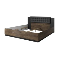 Houten Bed*Beddenbriljant Houten Bed Siena - Walnoot - Bedframe