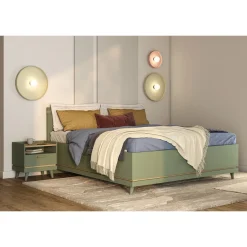 Houten Bed*Beddenbriljant Houten Bed Skagen - Groen - Bedframe