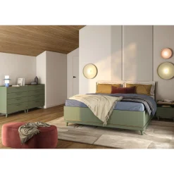 Houten Bed*Beddenbriljant Houten Bed Skagen - Groen - Bedframe