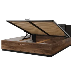 Bed Met Opbergruimte|Houten Bed*Beddenbriljant Houten Opbergbed Siena - Bruin