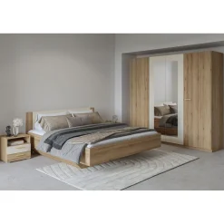 Bed Met Opbergruimte|Houten Bed*Beddenbriljant Houten Opbergbed Verdal - Eiken