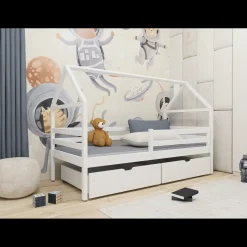 Kinderbed*Beddenbriljant Huisbed met Lades Aaron - Leverbaar in 8 kleuren!
