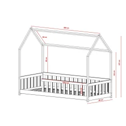 Kinderbed*Beddenbriljant Huisbed Nova - Kinderbed - Leverbaar in 10 kleuren!