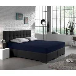 Matras Hoeslakens*Beddenbriljant Jersey Matras Hoeslaken 135 gr Indigo Blue